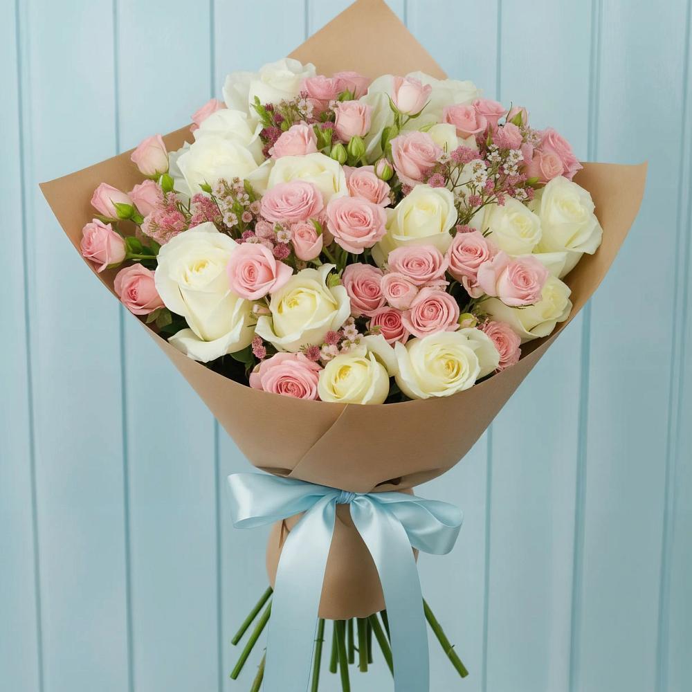 Букет цветов из: Розы в Чесноковка