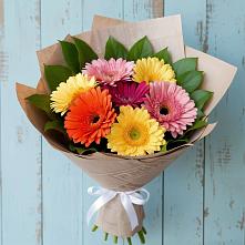 Букет цветов из:  Герберы #REPLACE_PRED# Чесноковка