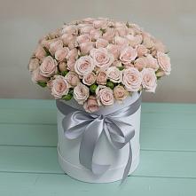 Цветочная композиция из Розы в шляпной коробке в Чесноковка