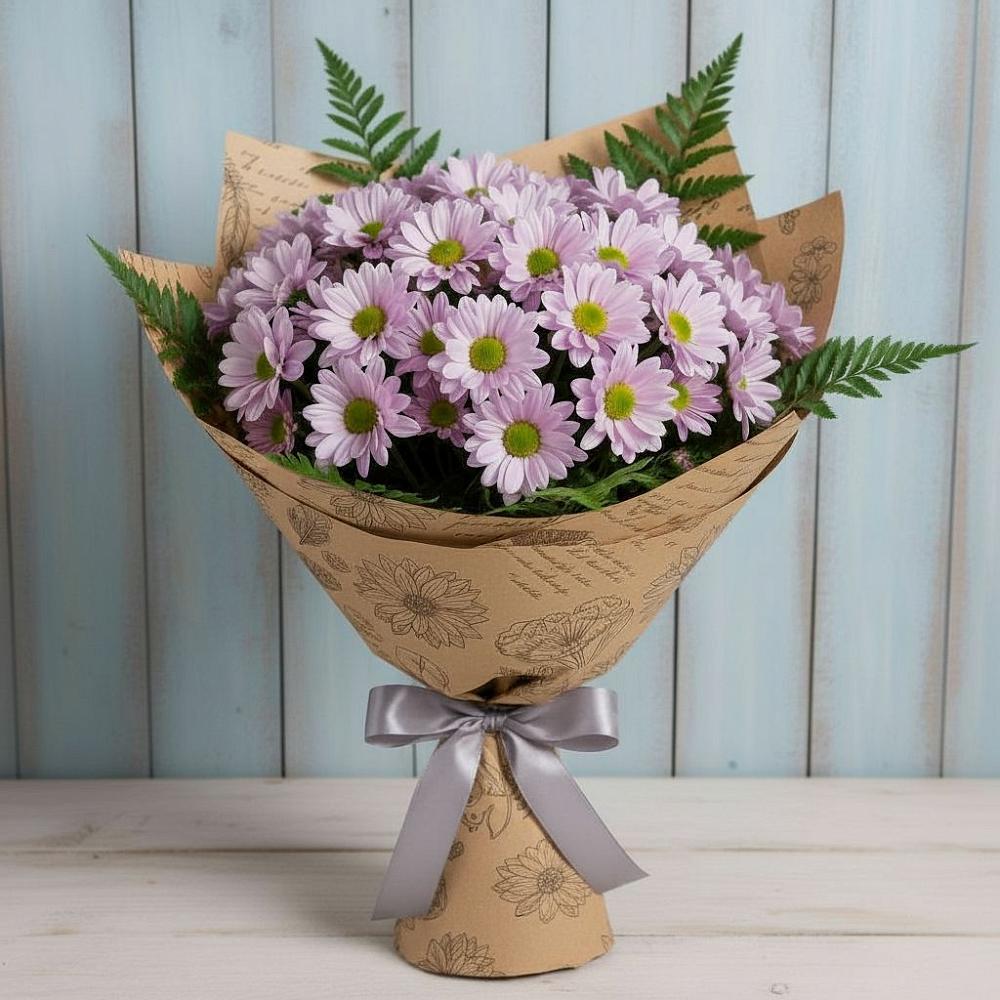 Букет цветов из: Хризантемы в Чесноковка