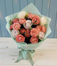 Букет цветов из:  Розы #REPLACE_PRED# Чесноковка