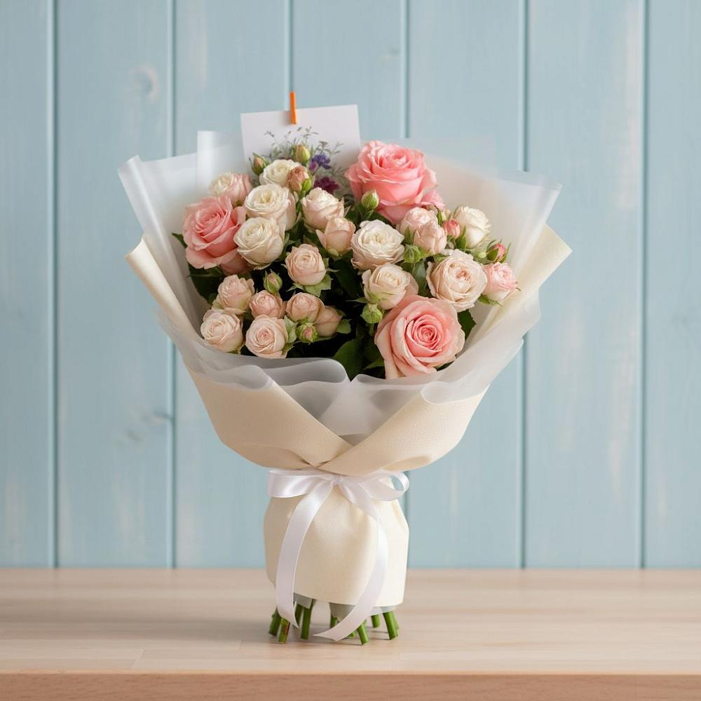 Букет цветов из: Розы в Чесноковка