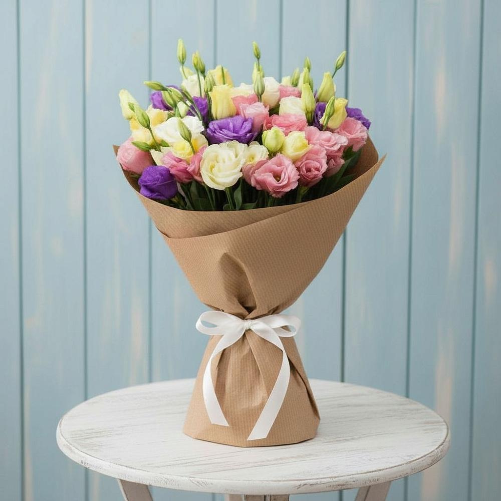 Букет цветов из: Лизиантусы в Чесноковка