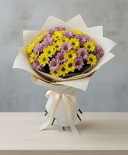 Букет цветов из:  Хризантемы #REPLACE_PRED# Чесноковка