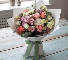 Букет цветов из:  Розы, Лизиантусы и Гвоздики #REPLACE_PRED# Чесноковка