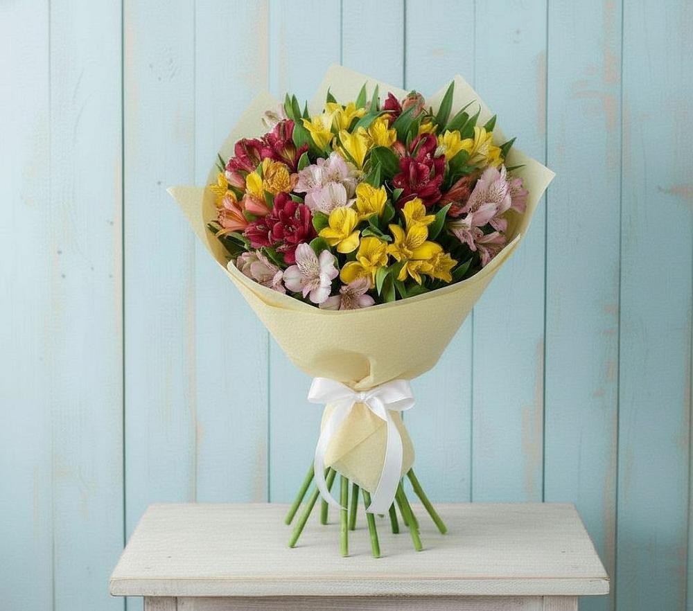 Букет цветов из: Альстромерии в Чесноковка