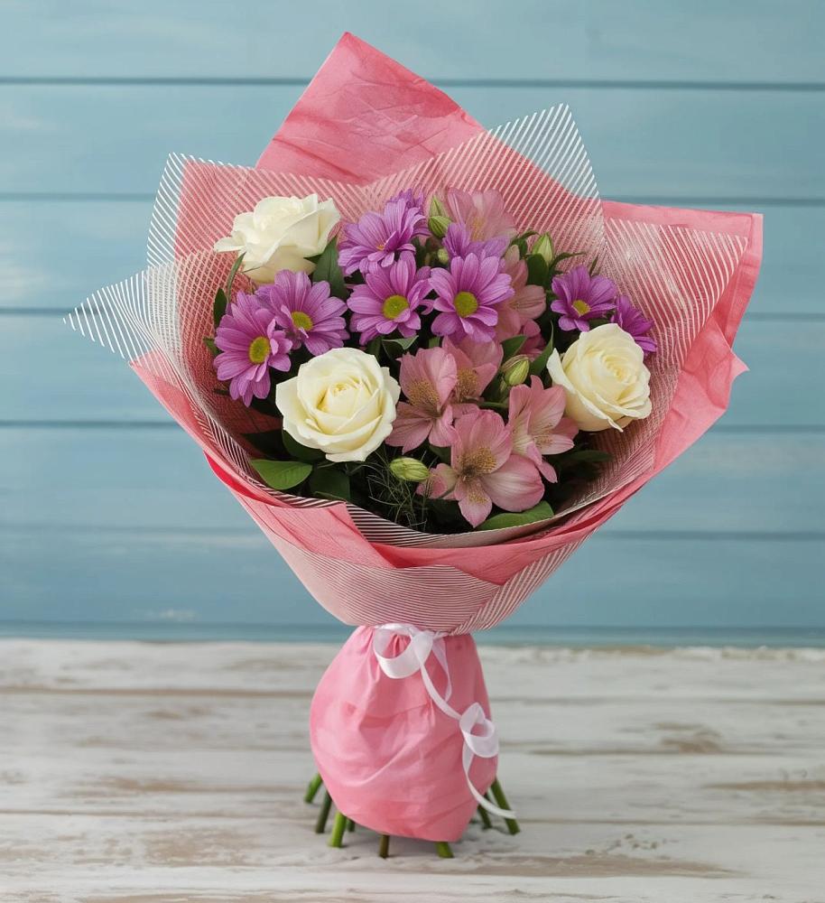 Букет цветов из: Герберы в Чесноковка