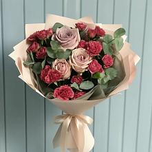 Букет цветов из:  Гвоздики и Розы #REPLACE_PRED# Чесноковка