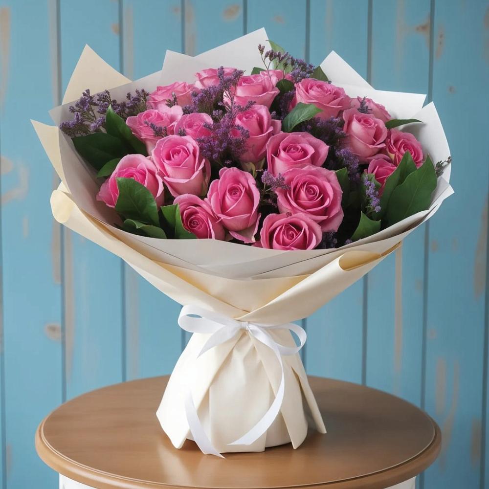 Букет цветов из: Розы в Чесноковка