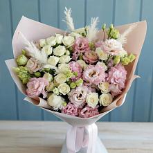 Букет цветов из:  Альстромерии и Розы в Чесноковка
